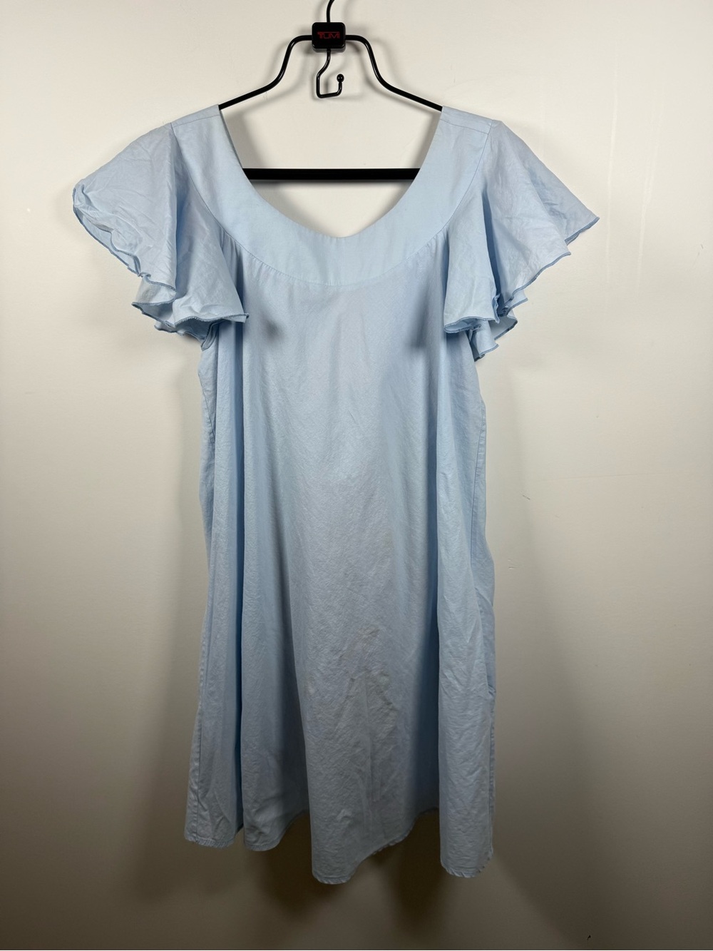 IMPERIAL | Blue Ruffle Babydoll Dress Size S